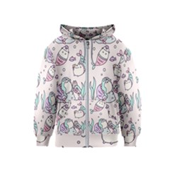 Cartoon Cat Cute Animal Design Drawing Illustration Kawaii Kids  Zipper Hoodie by Grandong