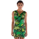 Dino Kawaii Wrap Front Bodycon Dress View1