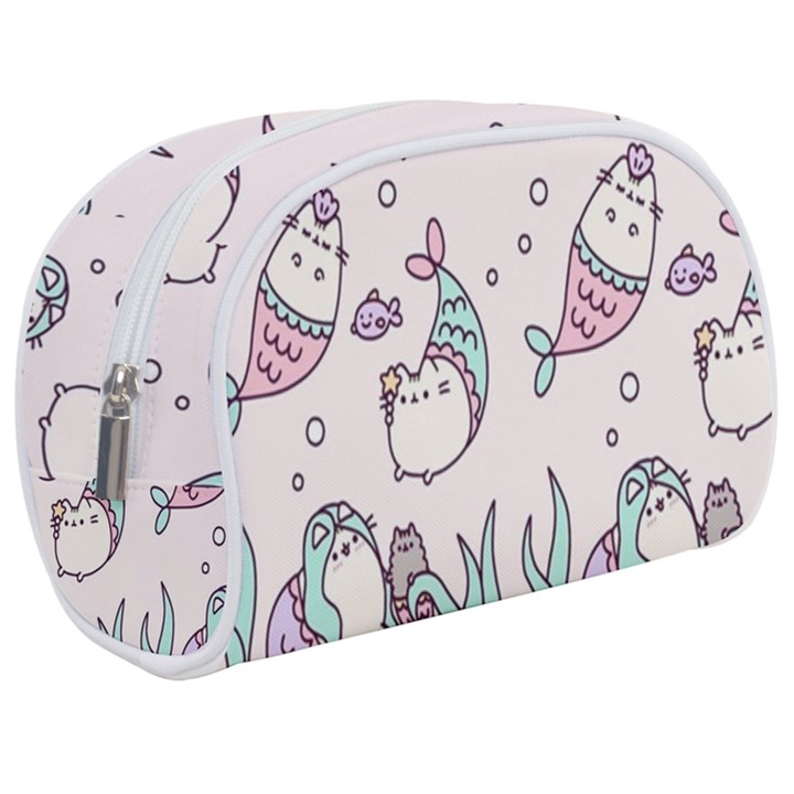 Cartoon Cat Cute Animal Design Drawing Illustration Kawaii Make Up Case (Medium)