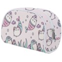 Cartoon Cat Cute Animal Design Drawing Illustration Kawaii Make Up Case (Medium) View2