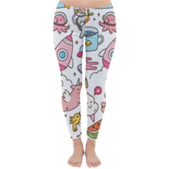 Set-kawaii-doodles -- Classic Winter Leggings by Grandong