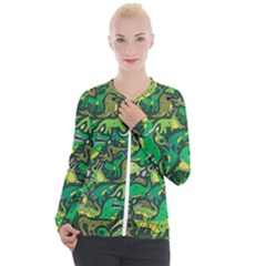 Dino Kawaii Casual Zip Up Jacket by Grandong