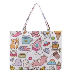 Set-kawaii-doodles -- Medium Tote Bag by Grandong