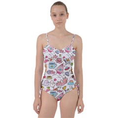 Set-kawaii-doodles -- Sweetheart Tankini Set by Grandong