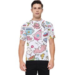 Set-kawaii-doodles -- Men s Short Sleeve Rash Guard by Grandong