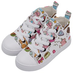 Set-kawaii-doodles -- Kids  Mid-top Canvas Sneakers by Grandong