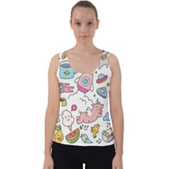 Set-kawaii-doodles -- Velvet Tank Top by Grandong