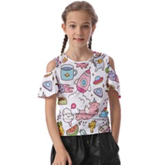 Set-kawaii-doodles -- Kids  Butterfly Cutout T-shirt by Grandong