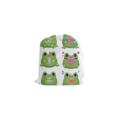 Kawaii-frog-rainy-season-japanese Drawstring Pouch (xs) by Grandong