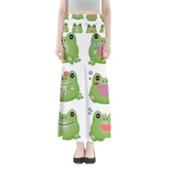 Kawaii-frog-rainy-season-japanese Full Length Maxi Skirt by Grandong