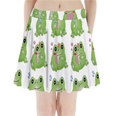 Kawaii-frog-rainy-season-japanese Pleated Mini Skirt by Grandong