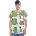 Kawaii-frog-rainy-season-japanese Men s V-Neck Scrub Top View1