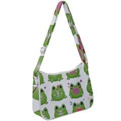 Kawaii-frog-rainy-season-japanese Zip Up Shoulder Bag by Grandong