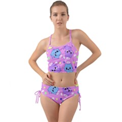 Seamless Pattern With Cute Kawaii Kittens Mini Tank Bikini Set by Grandong