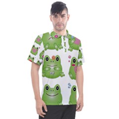 Kawaii-frog-rainy-season-japanese Men s Polo T-shirt by Grandong