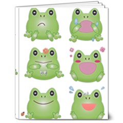 Kawaii-frog-rainy-season-japanese 8  X 10  Softcover Notebook by Grandong