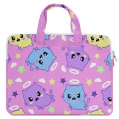 Seamless Pattern With Cute Kawaii Kittens Macbook Pro 16  Double Pocket Laptop Bag  by Grandong