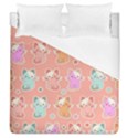 Cute Kawaii Kittens Seamless Pattern Duvet Cover (Queen Size) View1