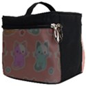 Cute Kawaii Kittens Seamless Pattern Make Up Travel Bag (Big) View2