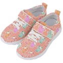 Cute Kawaii Kittens Seamless Pattern Kids  Velcro Strap Shoes View2