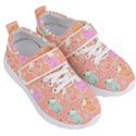 Cute Kawaii Kittens Seamless Pattern Kids  Velcro Strap Shoes View3