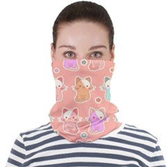 Cute Kawaii Kittens Seamless Pattern Face Seamless Bandana (adult) by Grandong