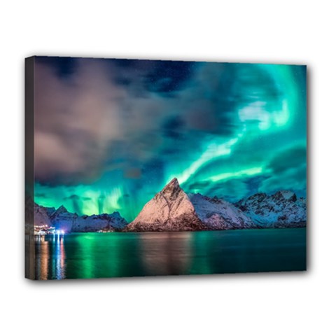 Amazing Aurora Borealis Colors Canvas 16  X 12  (stretched) by Grandong