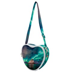 Amazing Aurora Borealis Colors Heart Shoulder Bag by Grandong