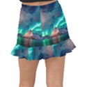 Amazing Aurora Borealis Colors Fishtail Mini Chiffon Skirt View2