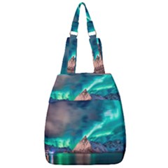 Amazing Aurora Borealis Colors Center Zip Backpack by Grandong