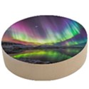 Aurora Borealis Polar Northern Lights Natural Phenomenon North Night Mountains Wooden Bottle Opener (Round) View1