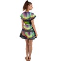 Aurora Borealis Polar Northern Lights Natural Phenomenon North Night Mountains Flutter Sleeve Wrap Dress View2