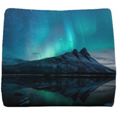 Aurora Borealis Mountain Reflection Seat Cushion by Grandong