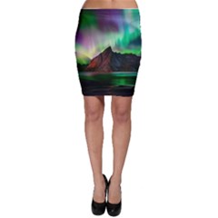 Aurora Borealis Nature Sky Light Bodycon Skirt by Grandong