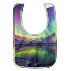 Aurora Borealis Polar Northern Lights Natural Phenomenon North Night Mountains Baby Bib by Grandong