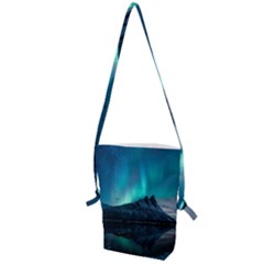 Aurora Borealis Mountain Reflection Folding Shoulder Bag by Grandong