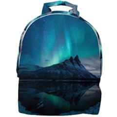 Aurora Borealis Mountain Reflection Mini Full Print Backpack by Grandong