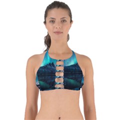 Aurora Borealis Mountain Reflection Perfectly Cut Out Bikini Top by Grandong