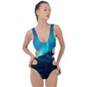 Aurora Borealis Mountain Reflection Side Cut Out Swimsuit View1