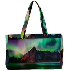 Aurora Borealis Nature Sky Light Canvas Work Bag by Grandong