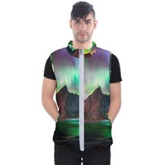 Aurora Borealis Nature Sky Light Men s Puffer Vest by Grandong