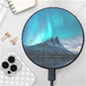 Aurora Borealis Mountain Reflection Wireless Fast Charger(Black) View1