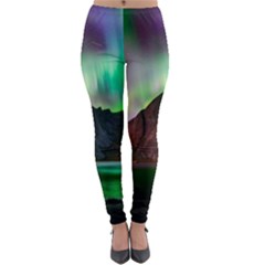 Aurora Borealis Nature Sky Light Lightweight Velour Leggings by Grandong