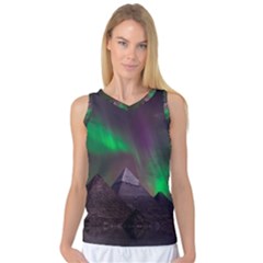 Aurora Northern Lights Phenomenon Atmosphere Sky Women s Basketball Tank Top by Grandong