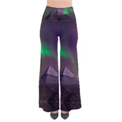 Aurora Northern Lights Phenomenon Atmosphere Sky So Vintage Palazzo Pants by Grandong