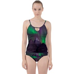 Aurora Northern Lights Phenomenon Atmosphere Sky Cut Out Top Tankini Set by Grandong