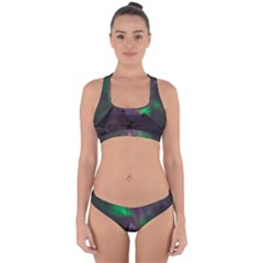 Aurora Northern Lights Phenomenon Atmosphere Sky Cross Back Hipster Bikini Set by Grandong