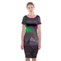 Aurora Northern Lights Celestial Magical Astronomy Classic Short Sleeve Midi Dress View1