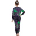 Aurora Stars Sky Mountains Snow Aurora Borealis Kids  Long Sleeve Set  View2