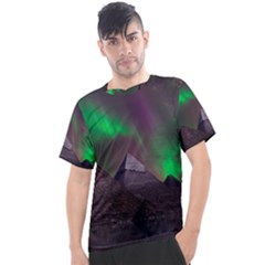 Aurora Northern Lights Phenomenon Atmosphere Sky Men s Sport Top by Grandong